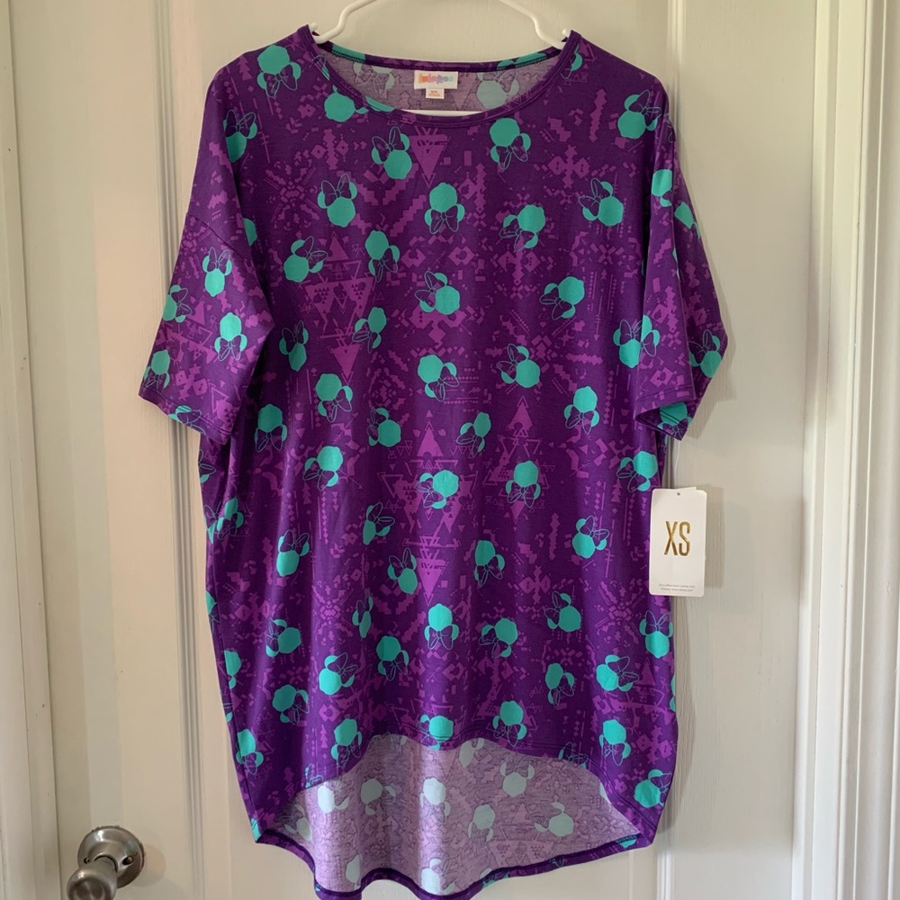 New LuLaRoe Disney Minnie Irma purple and blue
